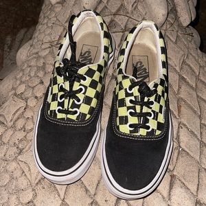 Vans Yellow & Black Checker Boards 6.5